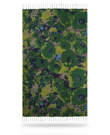 Палантин Женский S23-FLEUR.DU.CIEL/EMERAUDE